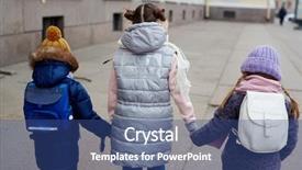  Presentation with three king - Beautiful slides featuring kids going home after walk backdrop and a  colored foreground