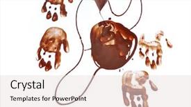  Presentation with liquid - Presentation enhanced with kid's hand on liquid chocolate background and a lemonade colored foreground