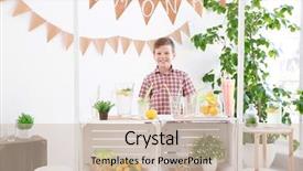  Presentation with cute lemonade - Amazing presentation having kids having fun shopping - cute little boy selling lemonade backdrop and a soft green colored foreground
