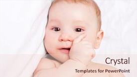  Presentation with cute baby - Colorful slide set enhanced with kids healthy habits - cute six months old baby backdrop and a  colored foreground