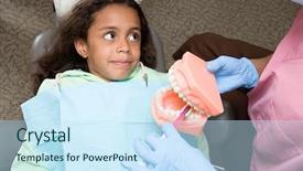  Presentation with nursing to nurse communication - Amazing theme having kids healthy habits - dental nurse showing girl how backdrop and a sky blue colored foreground