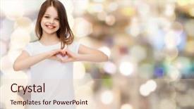  Presentation with charity kids - PPT theme consisting of kids hearts - advertising childhood charity holidays background and a lemonade colored foreground