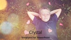  Presentation with effect - Theme enhanced with kids hearts - dreaming boy instagram effect background and a  colored foreground