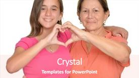  Presentation with teenage girl - Slide deck featuring kids hearts - hispanic teenage girl and her background and a coral colored foreground