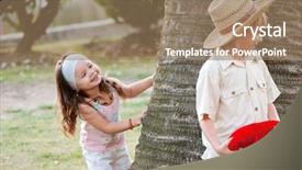  Presentation with catholic couple silhouette of young - Cool new presentation theme with kids hearts - young couple go on avenue backdrop and a  colored foreground