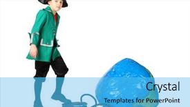  Presentation with history - Presentation having kids history - little boy in historical dress background and a light blue colored foreground