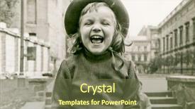  Presentation with fifties - Amazing presentation theme having kids history - vintage photo of little girl backdrop and a tawny brown colored foreground