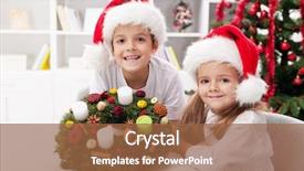  Presentation with advent - PPT theme with kids holding an advent wreath background and a  colored foreground