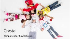  Presentation with kids - Amazing theme having group of kids in various backdrop and a white colored foreground