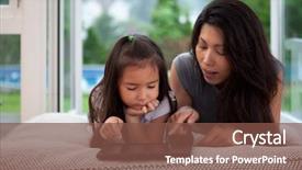  Presentation with theripist couch - Theme consisting of kids internet - mother and daughter laying background and a tawny brown colored foreground