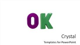  Presentation with letter - Amazing PPT layouts having kids learing reading - letter magnets ok isolated backdrop and a  colored foreground