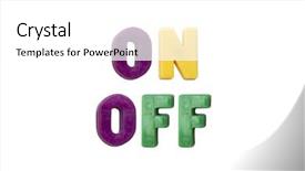  Presentation with colourful letter - Presentation design featuring kids learing reading - letter magnets on off isolated background and a  colored foreground