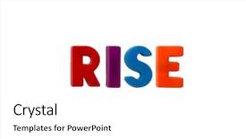  Presentation with rise - PPT layouts enhanced with kids learing reading - letter magnets rise isolated background and a  colored foreground