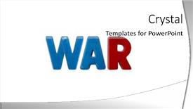  Presentation with war reporting - Amazing PPT theme having kids learing reading - letter magnets war isolated backdrop and a  colored foreground