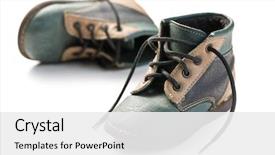  Presentation with leather shoes - Amazing theme having kid's leather shoes backdrop and a white colored foreground