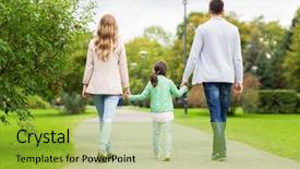  Presentation with adoption - Colorful presentation design enhanced with kids life - family parenthood adoption and people backdrop and a yellow colored foreground