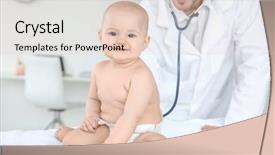  Presentation with baby lung - Audience pleasing presentation theme consisting of doctor examining cute baby backdrop and a lemonade colored foreground