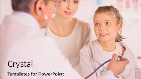  Presentation with heartbeat - Cool new slides with girl and doctor with stethoscope backdrop and a lemonade colored foreground