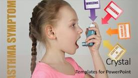 Presentation with inhaler - Slides enhanced with girl using inhaler and list background and a coral colored foreground