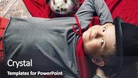  Presentation with magician - Audience pleasing presentation theme consisting of kids magic show - little magician child posing backdrop and a  colored foreground