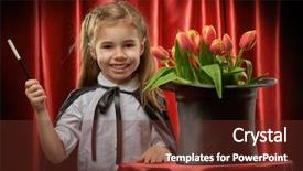  Presentation with magician - Audience pleasing presentation consisting of kids magic show - little magician does tricks backdrop and a  colored foreground