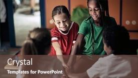  Presentation with kids sport - Theme featuring kids-motivation-at-the-locker background and a tawny brown colored foreground