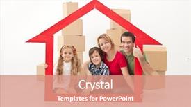  Presentation with moving for kids - PPT theme consisting of kids moving into a new background and a coral colored foreground