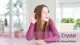  Presentation with hearing - Audience pleasing presentation consisting of deaf children - beautiful young girl kid backdrop and a  colored foreground