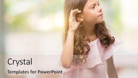  Presentation with hearing - Theme consisting of ear listening an hear background and a soft green colored foreground