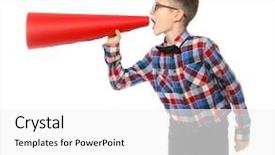  Presentation with watercolor paper texture white art - Slides having media news children - funny little boy with paper background and a white colored foreground