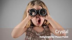  Presentation with binocular - Amazing presentation theme having binocular and and seem backdrop and a violet colored foreground