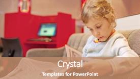  Presentation with cabin - Presentation theme with chair in cabin big background and a coral colored foreground