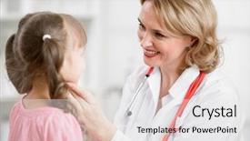  Presentation with pediatrics toddler and doctor - Presentation having kids doctors - pediatrician doctor examining kid background and a lemonade colored foreground