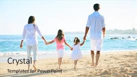  Presentation with walk - Slides with two kids - happy family enjoying walk background and a lemonade colored foreground