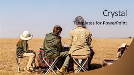  Presentation with kids - Slide deck featuring journey game - back view family of mother background and a light blue colored foreground