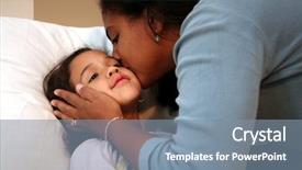  Presentation with mom kids - Colorful presentation theme enhanced with kids pajama - daughter goes to bed backdrop and a seafoam green colored foreground