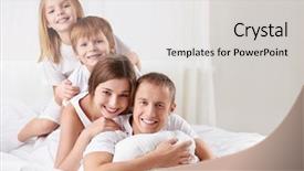  Presentation with families - Audience pleasing PPT theme consisting of kids pajama - families with children backdrop and a light gray colored foreground