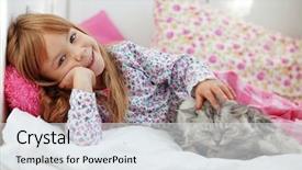  Presentation with bed - Audience pleasing theme consisting of kids pajama - portrait of child resting backdrop and a sky blue colored foreground