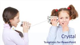  Presentation with kids playing - Amazing PPT theme having  backdrop and a  colored foreground