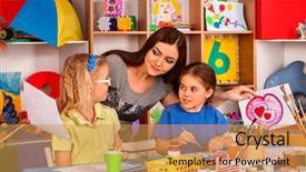  Presentation with work heart - Beautiful theme featuring kids playroom organization of children backdrop and a yellow colored foreground