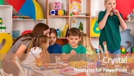  Presentation with children painting - Amazing theme having kids playroom organization of children backdrop and a coral colored foreground