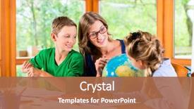  Presentation with teaching - PPT layouts having kids private lessons in geography background and a coral colored foreground