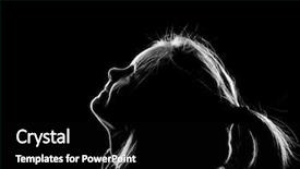  Presentation with girl scouts animated - PPT layouts featuring kids profile - little girl looking up background and a black colored foreground