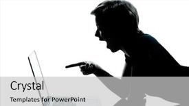  Presentation with catholic couple silhouette of young - PPT layouts with kids profile - one caucasian young teenager silhouette background and a light gray colored foreground