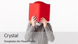  Presentation with wind energy close up portrait - Theme enhanced with kids reading books - close up portrait background and a light gray colored foreground