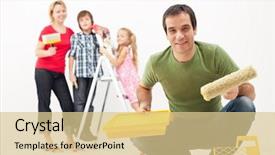  Presentation with happy kids - Amazing presentation having kids redecorating their home - painting backdrop and a  colored foreground