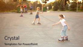  Presentation with exercise kids kid doing fitness - Audience pleasing PPT layouts consisting of handsome african american businessman with digital tablet near business centre backdrop and a gray colored foreground