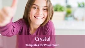  Presentation with success - Cool new presentation theme with kids rights - beautiful young girl kid doing backdrop and a violet colored foreground