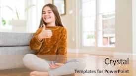  Presentation with swimming beautiful girl swims underwater - Colorful slide deck enhanced with kids rights - beautiful young girl kid sitting backdrop and a  colored foreground