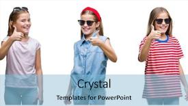  Presentation with collage of retro camera - PPT theme having kids rights - collage of young little girl background and a  colored foreground